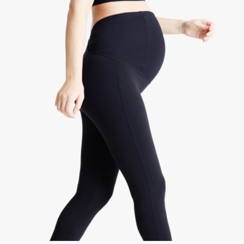 Black Over the Belly Maternity Leggings